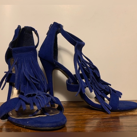Royal blue fringe stiletto heels. Size: 7, Brand: Madden Girl, Heels: 4” - Picture 6 of 9
